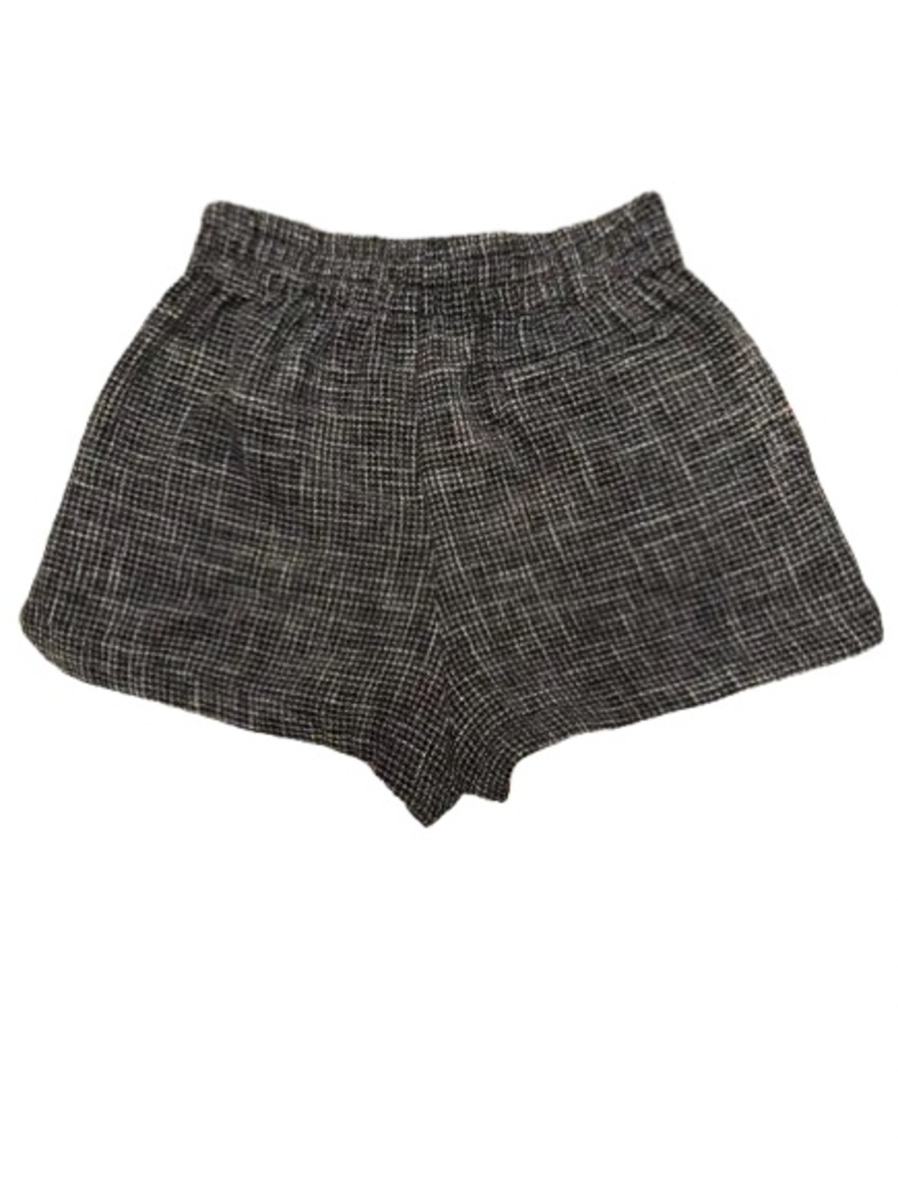 Wishlist Gray Plaid High-Waist Elastic Shorts